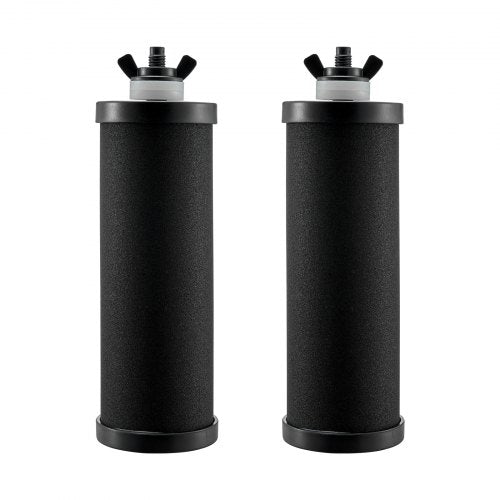 Water Filters Replacement, Purification Elements, Activated Carbon Replacement Filters, Easy to Replace Water Filter, Gravity Water Filter System, Compatible with Most Brands, Pack of 2, Black
