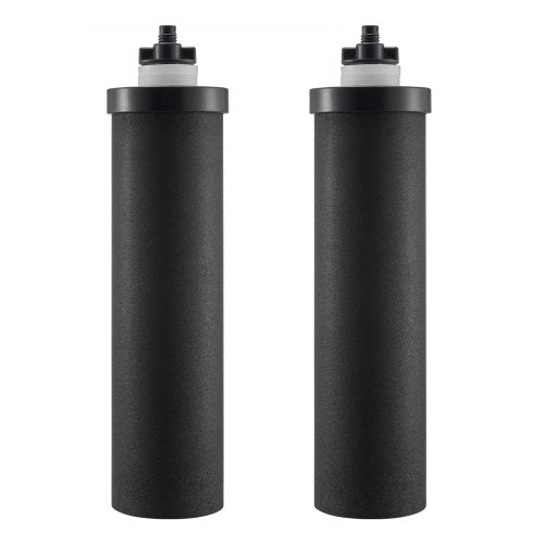 Water Filters Replacement, Purification Elements, Activated Carbon Replacement Filters, Easy to Replace Water Filter, Gravity Water Filter System, Compatible with Most Brands, Pack of 2, Black