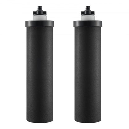 Water Filters Replacement, Purification Elements, Activated Carbon Replacement Filters, Easy to Replace Water Filter, Gravity Water Filter System, Compatible with Most Brands, Pack of 2, Black