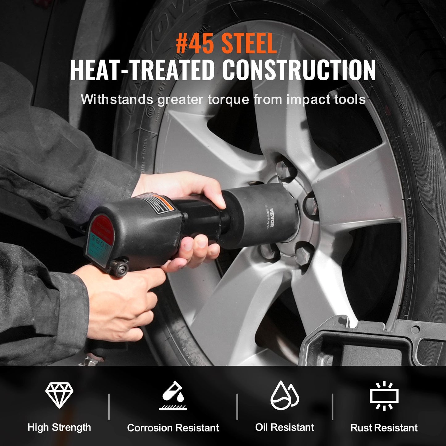 Verktygssats för spindelmutterhylsor, 6-delad hylssats för axelnav, 1/2-tums drivning, för Toyota, Ford, 4WD-fordon och GM-fordon, med förvaringsväska, avtagare för axelspindelmutterhållare