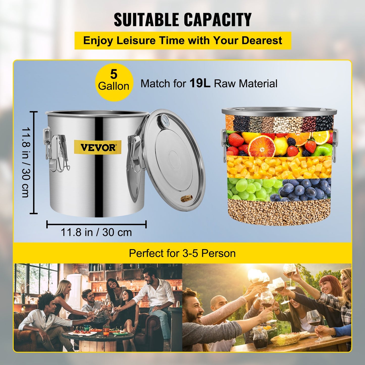 Moonshine Still Distillery Kit 20.8 L Essential Oil Distilling Kit w/ Water Pump