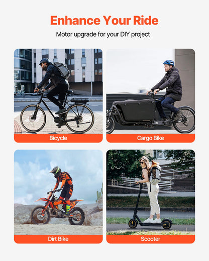 1800W Electric Brushless DC Motor, 48V 4500rpm Go Kart Electric Motor, Electric Dirt Bike Motor Engine for E-Bike Motorcycle Scooter DIY