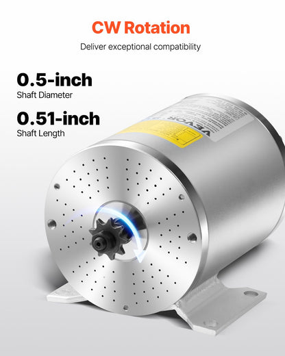 1800W Electric Brushless DC Motor Kit - 48V 4500rpm Motor with Upgraded Speed Controller, Foot Pedal and Throttle Grip Kit for Go Karts E-Bike Motorcycle Scooter