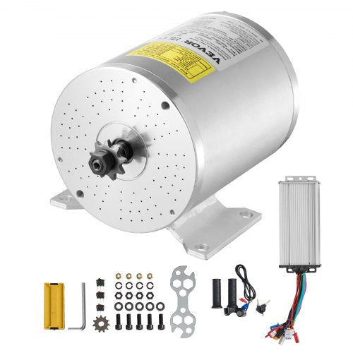 2000W Electric Brushless DC Motor Kit - 48V 4300rpm Motor with Upgraded Speed Controller and Throttle Grip Kit for Go Karts E-Bike Motorcycle Scooter DIY