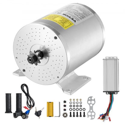 2000W Electric Brushless DC Motor Kit - 48V 4300rpm Motor with Upgraded Speed Controller and Throttle Grip Kit for Go Karts E-Bike Motorcycle Scooter DIY