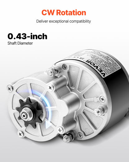 250W Electric Powerful DC Motor Kit - 24V 2700rpm Brushed Motor with Upgraded Speed Controller, Throttle Grip Kit for Go Karts E-Bike Motorcycle Scooter