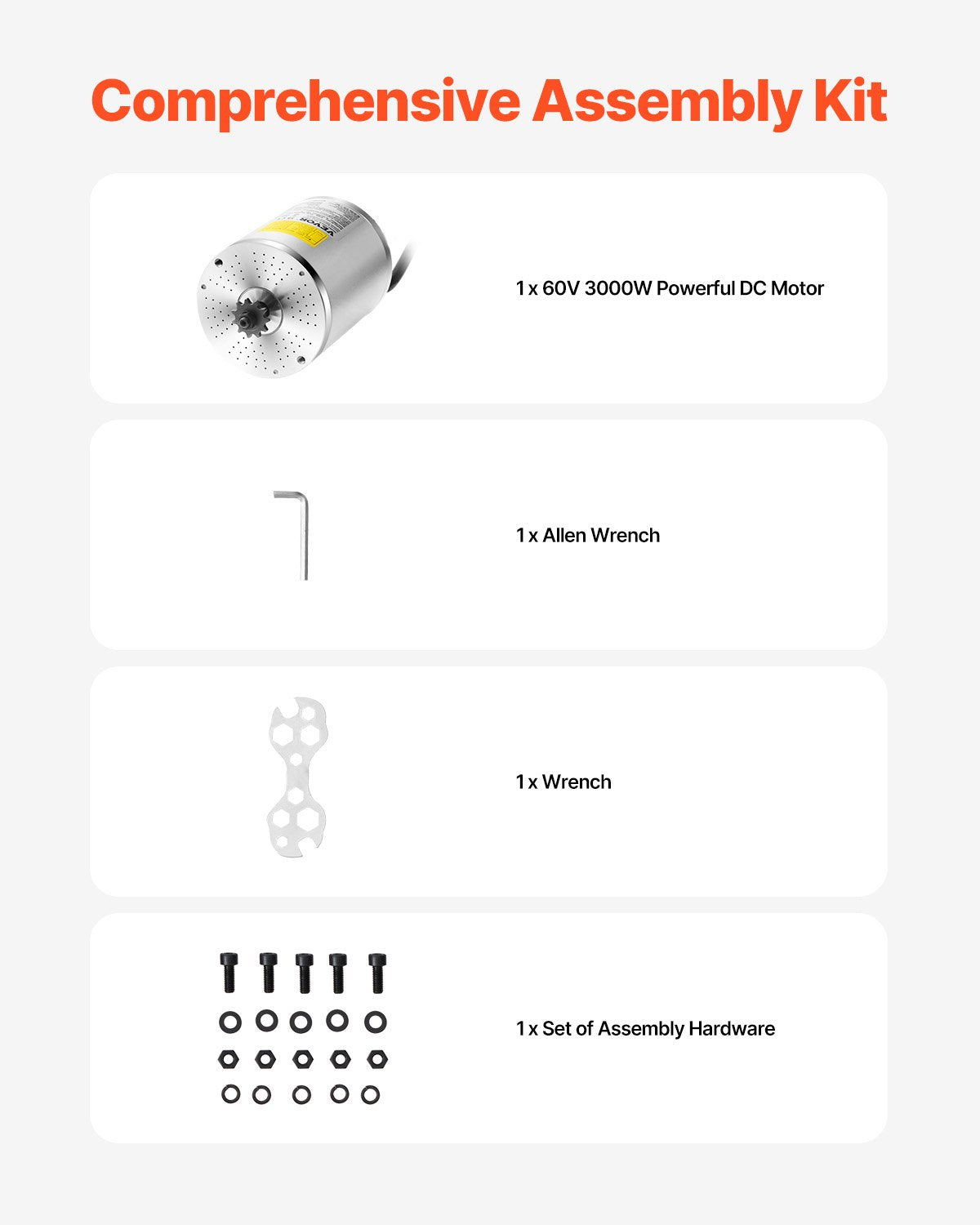 3000W elektrisk borstlös likströmsmotor, 60V 4800rpm gokart elmotor, elektrisk dirt bike-motor för elcykel, motorcykel, skoter, gör-det-själv