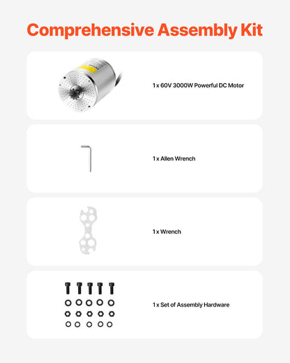 3000W elektrisk borstlös likströmsmotor, 60V 4800rpm gokart elmotor, elektrisk dirt bike-motor för elcykel, motorcykel, skoter, gör-det-själv