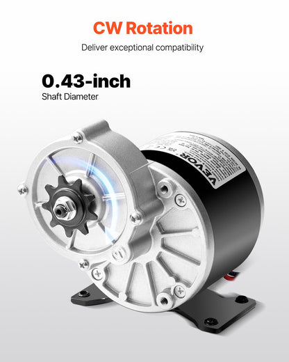 350W Electric Powerful DC Motor, 24V 3000rpm Go Kart Electric Brushed Motor, Electric Dirt Bike Motor Engine for E-Bike Motorcycle Scooter DIY