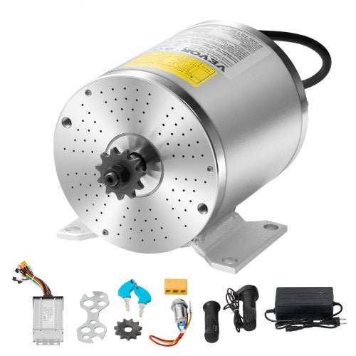500W Electric Brushless DC Motor Kit - 36V 3000rpm Motor with Upgraded Speed Controller, Throttle Grip Kit for Go Karts E-Bike Motorcycle Scooter