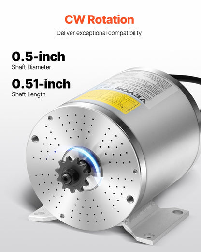 500W Electric Brushless DC Motor Kit - 36V 3000rpm Motor with Upgraded Speed Controller, Throttle Grip Kit for Go Karts E-Bike Motorcycle Scooter