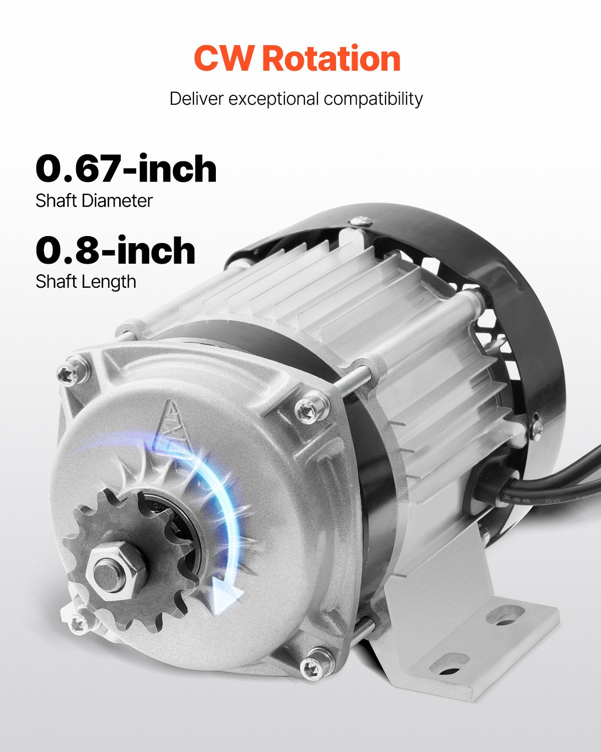 500W elektrisk borstlös likströmsmotorsats - 48V 2700rpm motor med uppgraderad hastighetsregulator för gokart, elcykel, motorcykel, skoter