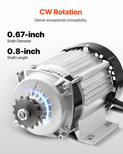 750W elektrisk borstlös likströmsmotorsats - 48V 2700rpm motor med uppgraderad hastighetsregulator för gokart, elcykel, motorcykel, skoter