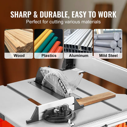 1800 W bordsåg, elektrisk skärmaskin, 625 mm skärkapacitet, 4400 varv/min, 85 mm 90° kapsåg och 60 mm 45° fassågning för trä, snickeri och verkstad inomhus/utomhus