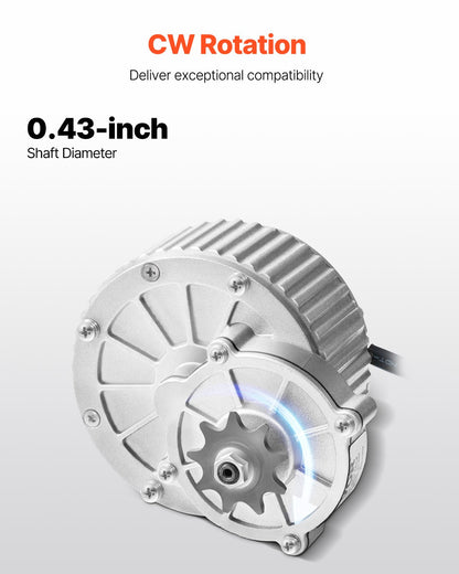 450W Electric Brushed DC Motor Kit - 36V 3000rpm Motor with Upgraded Speed Controller and Thumb Throttle Kit for Go Karts E-Bike Motorcycle Scooter