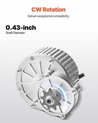 450W Electric Brushed DC Motor Kit - 36V 3000rpm Motor with Upgraded Speed Controller and Twistgrip Throttle Kit for Go Karts E-Bike Motorcycle Scooter