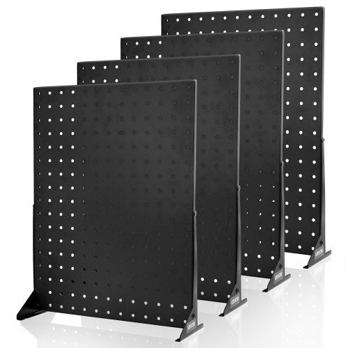 Pegboard Display Stand, 43 x 33 cm Tabletop Pegboard Display Stand, Accessories Rack Organizer, Thickened Cold-Rolled Steel Peg Board Panel for Grocery Retail Store Jewelry Shop, Black (4 PCS)