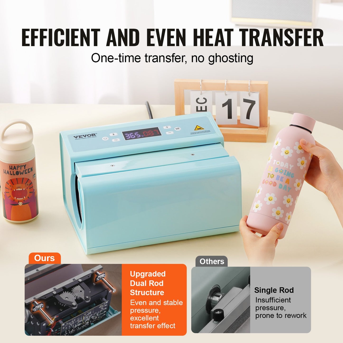 Auto Tumbler Heat Press Machine 311.8-850.5 g Sublimation Mug Heat Press Blue