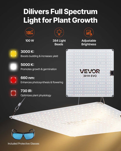 Inomhusväxttältkit, 60 x 60 x 180 cm, inomhusväxttält med fullspektrum LED-växtljus och ventilationssystem, 600D högreflekterande Mylar, odlingstält för blomstergrönsaker