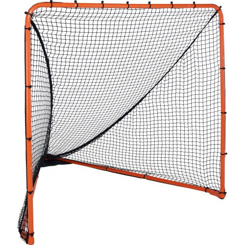 Lacrosse Goal, 6' x 6' Lacrosse Net, Folding Portable Backyard Lacrosse Training Equipment, Steel Frame Training Net, Quick & Easy Setup Lacrosse Goal, Perfect for Youth Adult Training, Orange