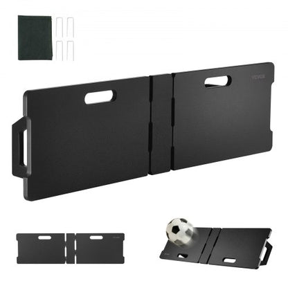 Fotbollsrebounderbräda, 45"x13" bärbar fotbollsvägg med 2 vinklar för rebound, hopfällbar HDPE kickback-reboundbräda, fotbollsträningsutrustning för barn och vuxna, passnings- och skottträning