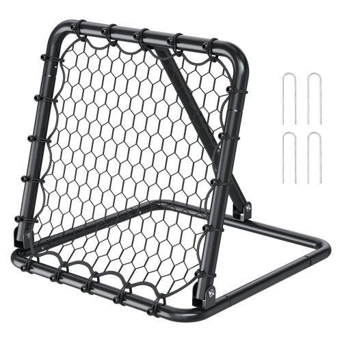 Soccer Rebounder Rebound Net, Kick-Back 34"x34", Portable Football Training Gifts, Fully Adjustable Angles Goal Net, Aids & Equipment for Kids Teens & All Ages, Easy Set Up & Perfect Storage
