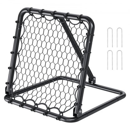 Soccer Rebounder Rebound Net, Kick-Back 34"x34", Portable Football Training Gifts, Fully Adjustable Angles Goal Net, Aids & Equipment for Kids Teens & All Ages, Easy Set Up & Perfect Storage