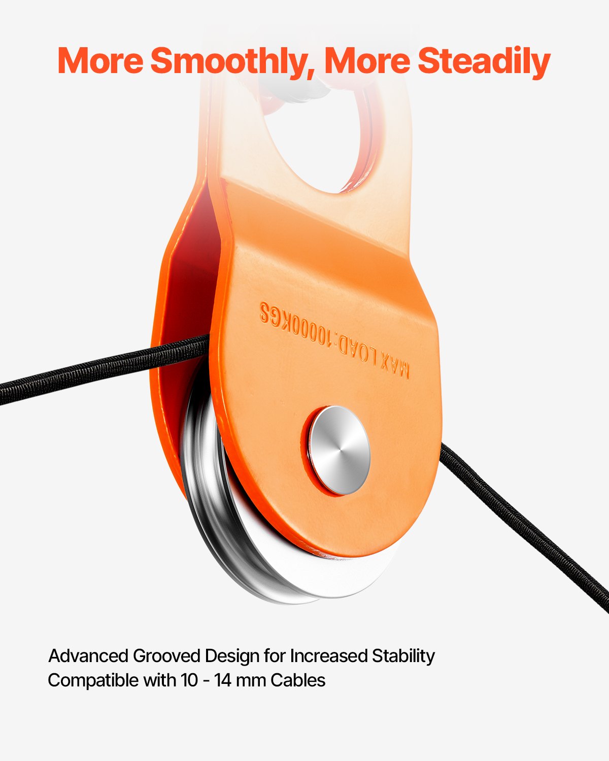 10 T Winch Snatch Block, 22,000 lbs Capacity Block and Tackle Pulley System, Work with 0.4" - 0.55" Rope, Winch Hook Accessories, Heavy Duty Offroad Recovery Accessory for Truck Tractor ATV UTV