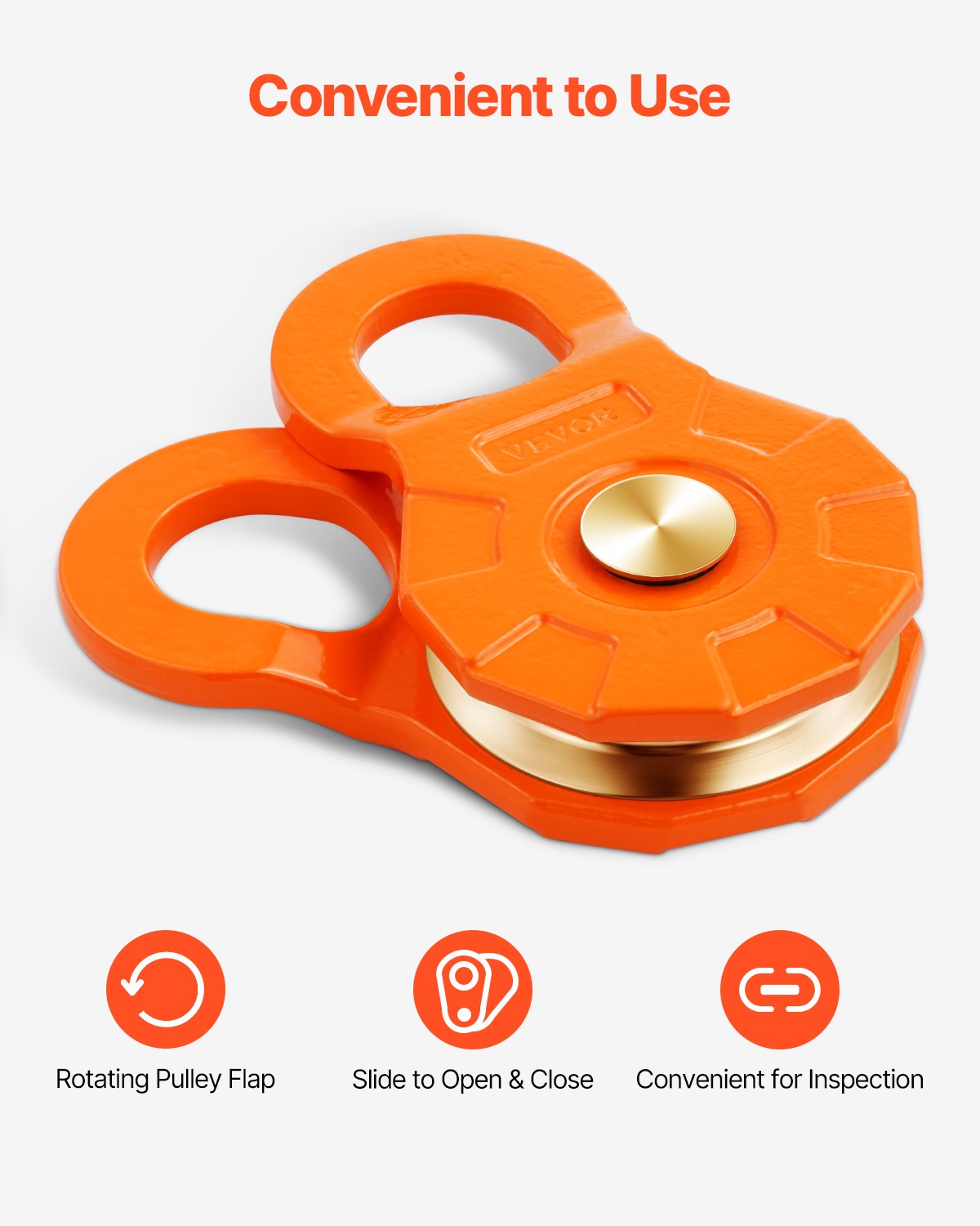 30 T Snatch Block for Winch Recovery, 66,000 lbs Break Strength Pulley System with 0.4" - 0.55" Rope, Heavy Duty Offroad Recovery Accessory for Towing & Recovery on Truck, Tractor, ATV & UTV