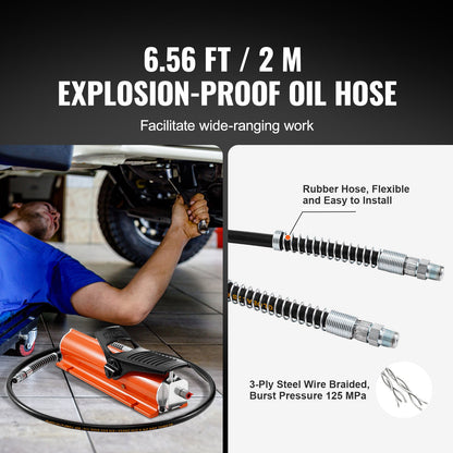 689 bar (10 000 PSI) lufthydraulisk pump, 0,7 l (0,18 gal) behållare, NPT 9,5 mm (3/8 tum) oljeutlopp, NPT 6,4 mm (1/4 tum) inlopp, luftdriven fotpedalpump med metallhölje, för precisionsmaskiner och flyg- och rymdutrustning