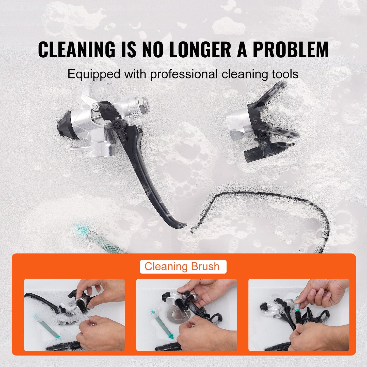 Stand Airless Paint Sprayer, 950W 3000PSI High Efficiency Electric Airless Sprayer, Fine And Even Painting Effect, Handheld Paint Sprayers for Home Interior and Exterior Furniture and Fences