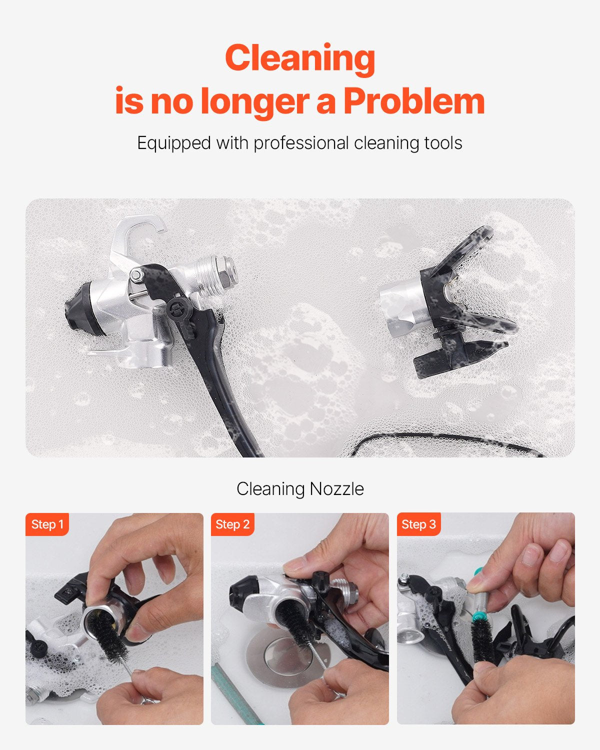 Stand Airless Paint Sprayer, 750W 3000PSI High Efficiency Electric Airless Sprayer, Fine And Even Painting Effect, Handheld Paint Sprayers for Home Interior and Exterior Furniture and Fences