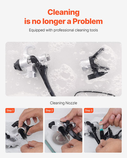 Stand Airless Paint Sprayer, 750W 3000PSI High Efficiency Electric Airless Sprayer, Fine And Even Painting Effect, Handheld Paint Sprayers for Home Interior and Exterior Furniture and Fences