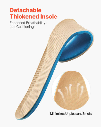 Men's Military Tactical Boots, 203 mm Combat Hiking Work Boots, Lightweight & Breathable Side Zipper Motorcycle Interceptor Trooper Boot, for Outdoor Security, UK Size 10 Sand-colored