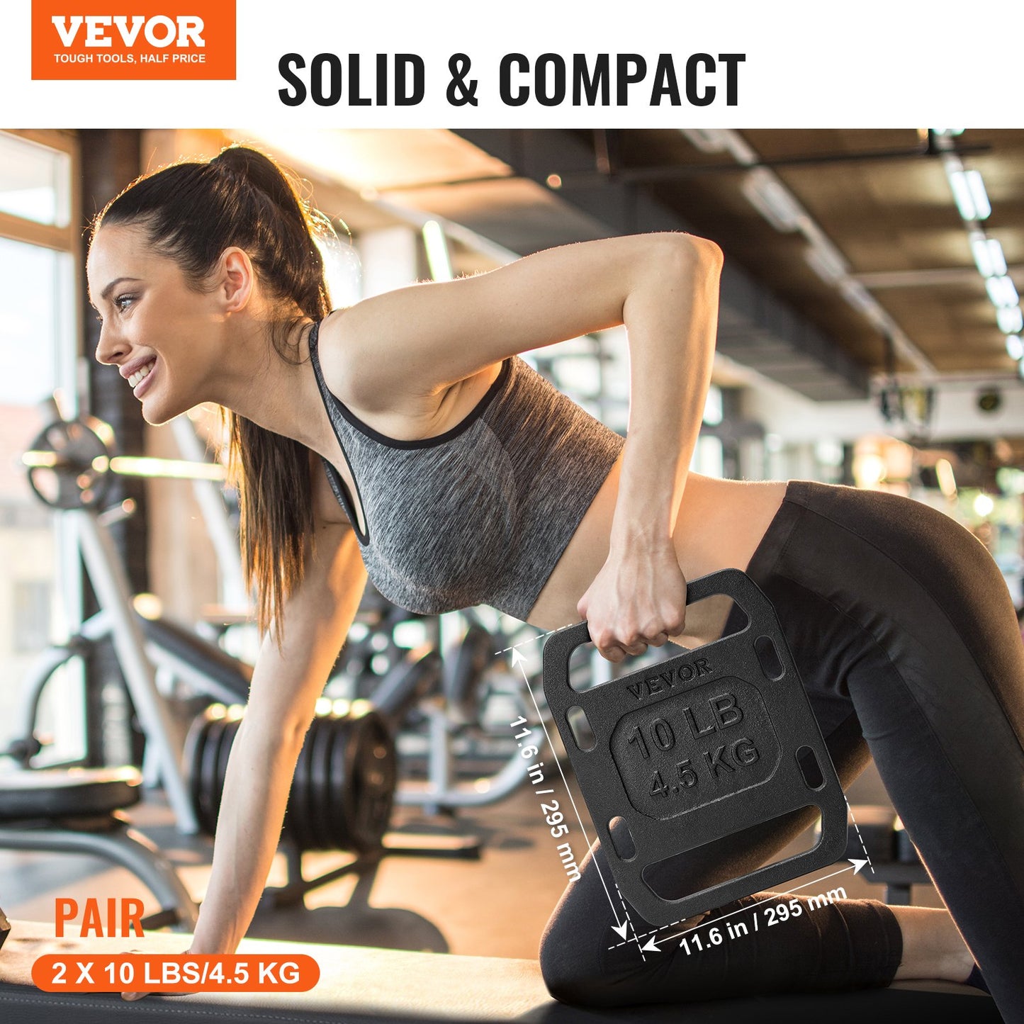 Gjutjärnsvikter för ruck, 10 lb par ruckplatta, viktade vikter för rucking, justerbar ruckplatta med remmar, för rucking, gungor, knäböj, styrketräning, tyngdlyftning, fitnessträning