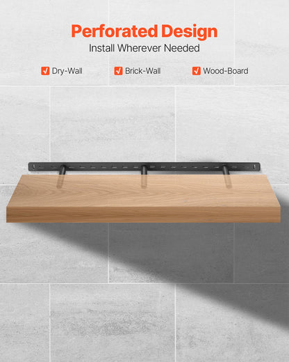 Flytande hyllkonsol 1-pack, 86 kg viktkapacitet, 863,6 x 157,4 x 38,1 mm, kraftigt stöd för dolda hyllkonsoler, väggmontering osynligt flytande hyllkonsol
