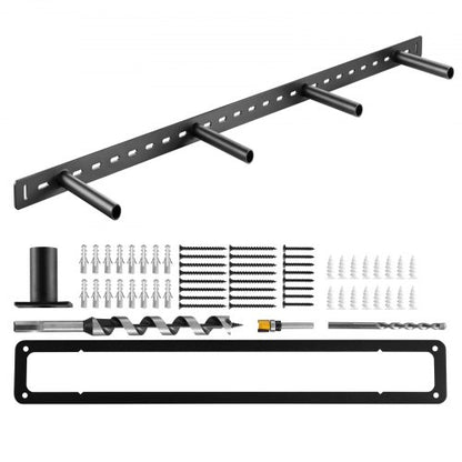 Flytande hyllkonsol 1-pack, 104 kg viktkapacitet, 43 x 6,2 x 1,5 tum / 1092,2 x 157,4 x 38,1 mm, kraftigt stöd för dolda hyllkonsoler, väggmontering osynligt flytande hyllkonsol