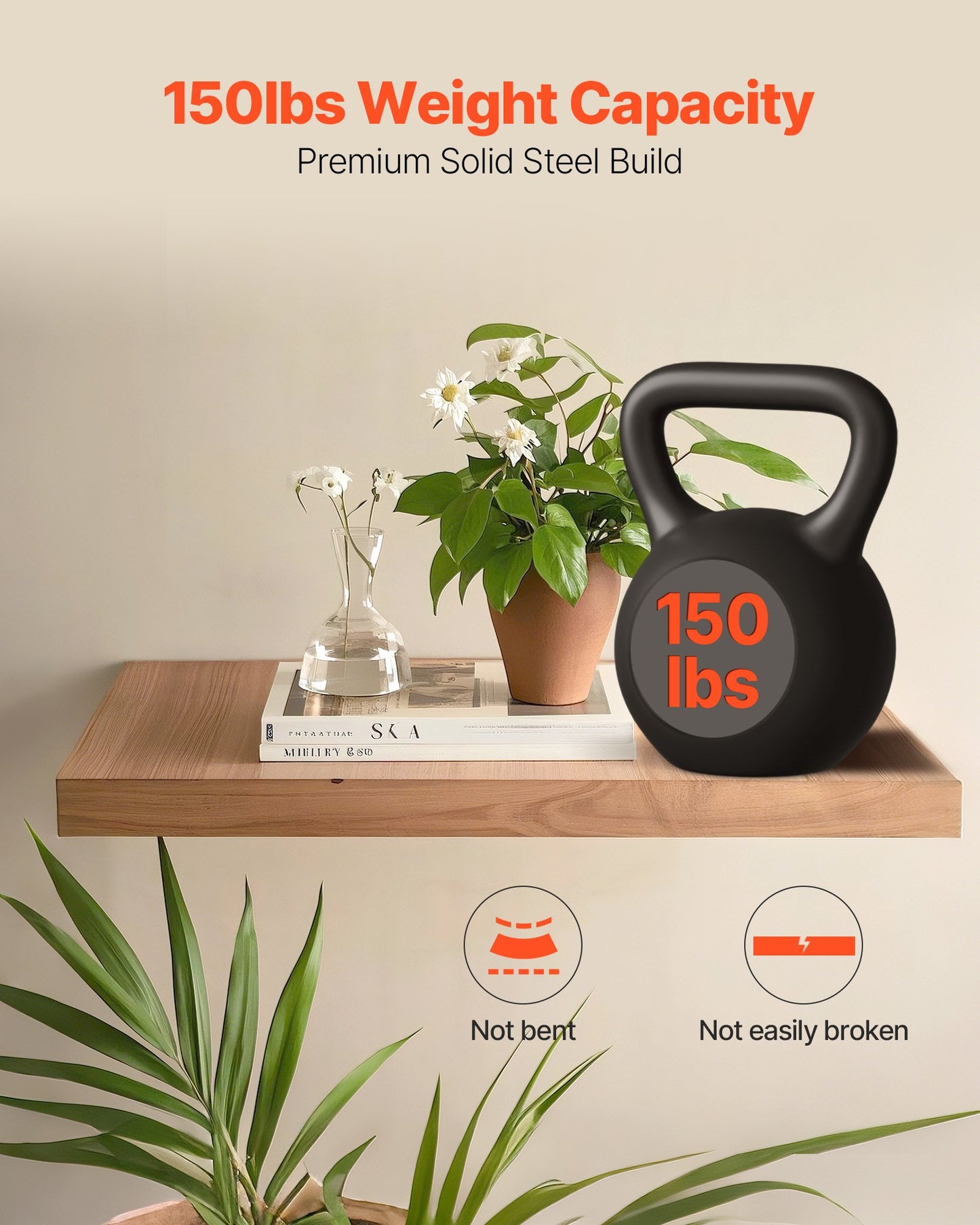 Flytande hyllkonsoler 2 st, 150 lbs/68 kg viktkapacitet, 22x6,2x1,5 tum / 558,4x157,4x38,1 mm, Robust stöd för dolda hyllkonsoler, Väggmontering Osynlig flytande hyllkonsol