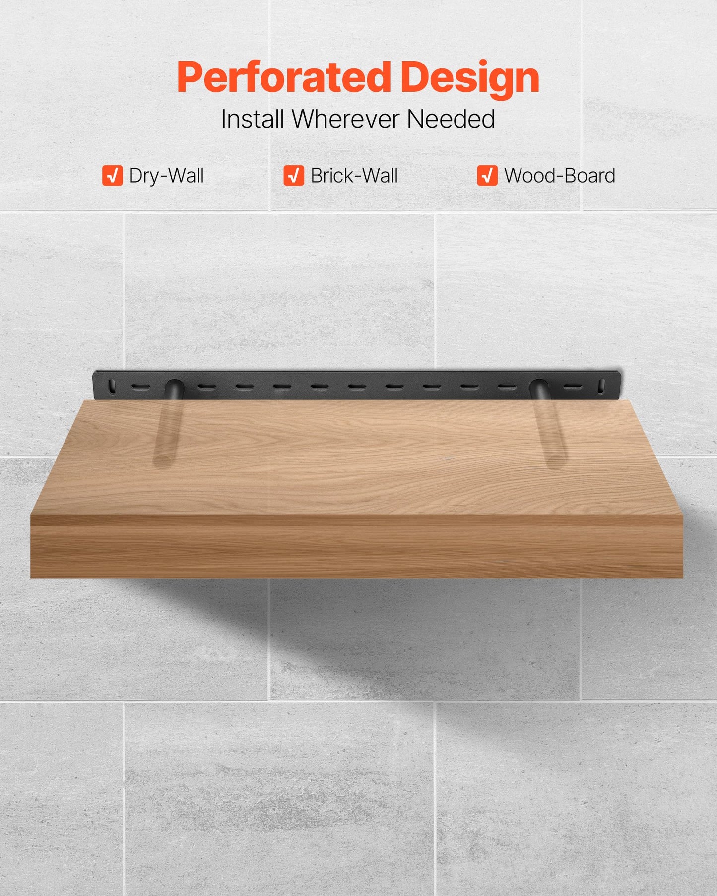 Flytande hyllkonsoler 2 st, 150 lbs/68 kg viktkapacitet, 22x6,2x1,5 tum / 558,4x157,4x38,1 mm, Robust stöd för dolda hyllkonsoler, Väggmontering Osynlig flytande hyllkonsol