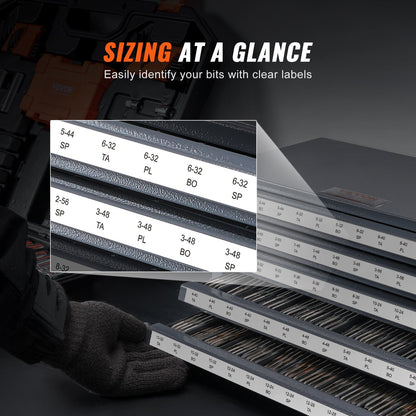 Tap Dispenser Cabinet, Five-Drawer Tap Organizer Cabinet for #2-56-#12-28 Steel Tap Dispenser Organizer Cabinet with Labels, 60-Compartment Stackable Tap Cabinet for Tap Storage