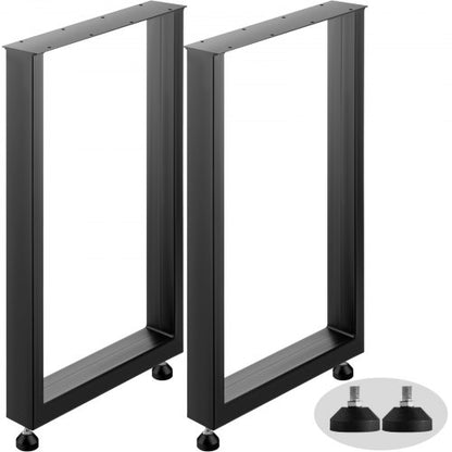 Black Metal Table Legs Set of 2 Steel Table Legs 28x23 Inch Dining Table Legs Office Table Legs Computer Desk Legs Steel Bench Legs Country Style Table Legs DIY Furniture Legs