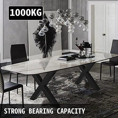 Metallbordsben 28,3 x 23,6 tum Svarta bordsben Premiumstålbordsben med X-ramsstil Stålbänkben Bordsben i lantlig stil Möbelben Perfekt för kafé, hemmakontor, bar