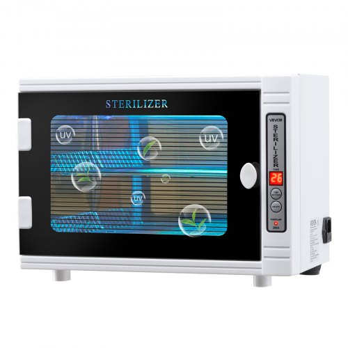 Nail Tool Cleaning Machine, 12L Large Capacity, Tool Cabinet Cleaner Box with Timer Setting, Tempered Glass Door, 185nm Wavelength, for Labs, Home, Nail Salons, Hair Studios, Beauty Salons