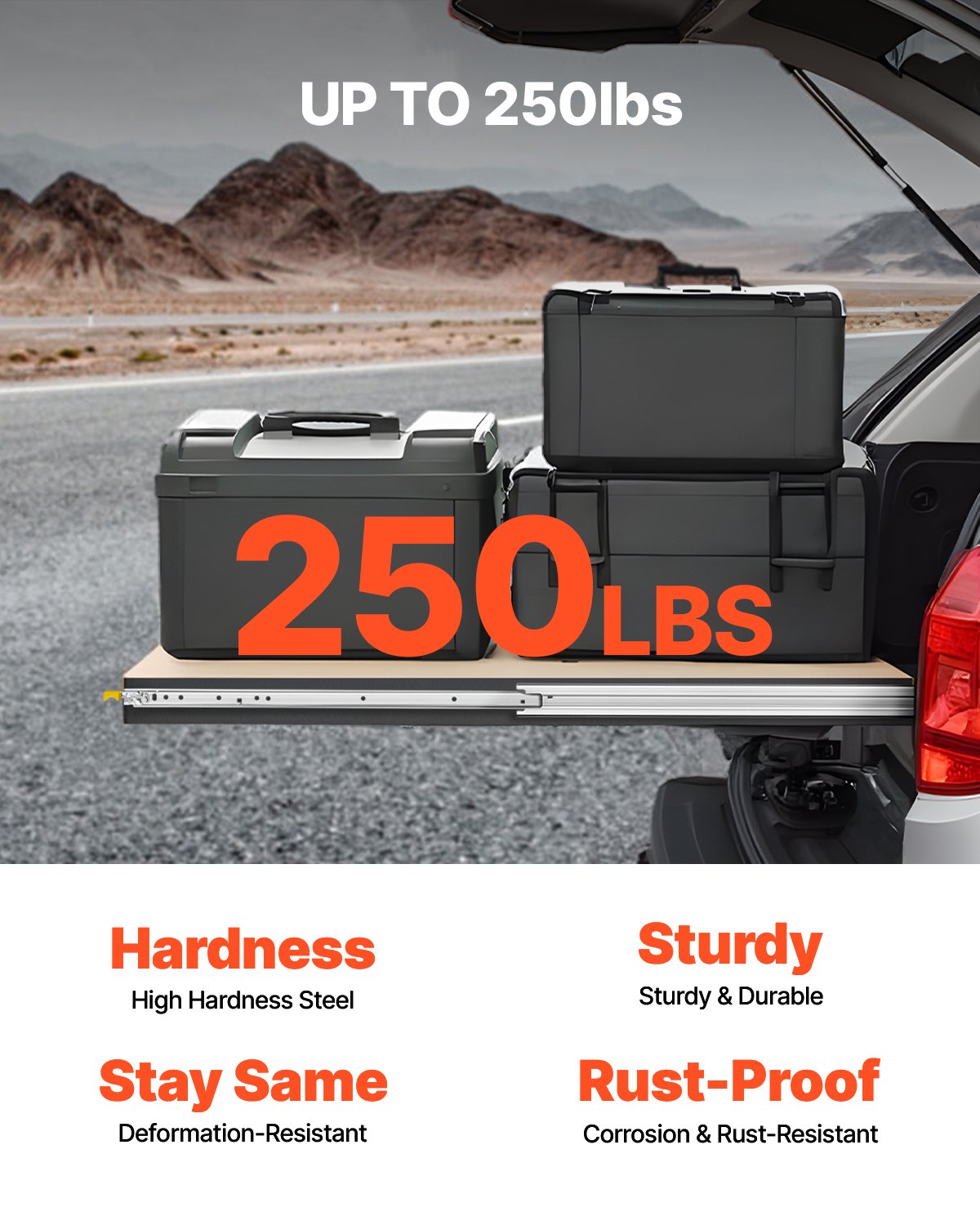 1 par lådskenor med full utdragbar låda 16 18 20 24 30 35 37,4 59 24 32 36 40 48 60 tum, 250 lbs lastkapacitet Låsbara lådskenor, kullager med låsbar sidomonterad lådskena