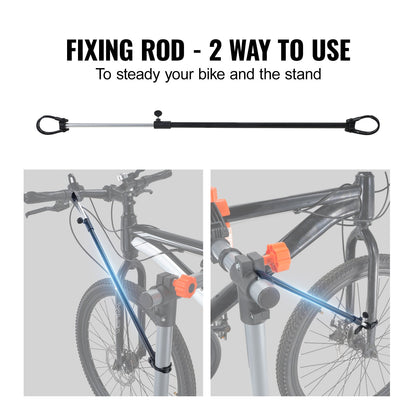 Bike Repair Stand, 36 kg Heavy-duty Steel Bicycle Repair Stand, Adjustable Height Bike Maintenance Workstand with Magnetic Tool Tray Telescopic Arm, Foldable Bike Work Stand for Home, Shops