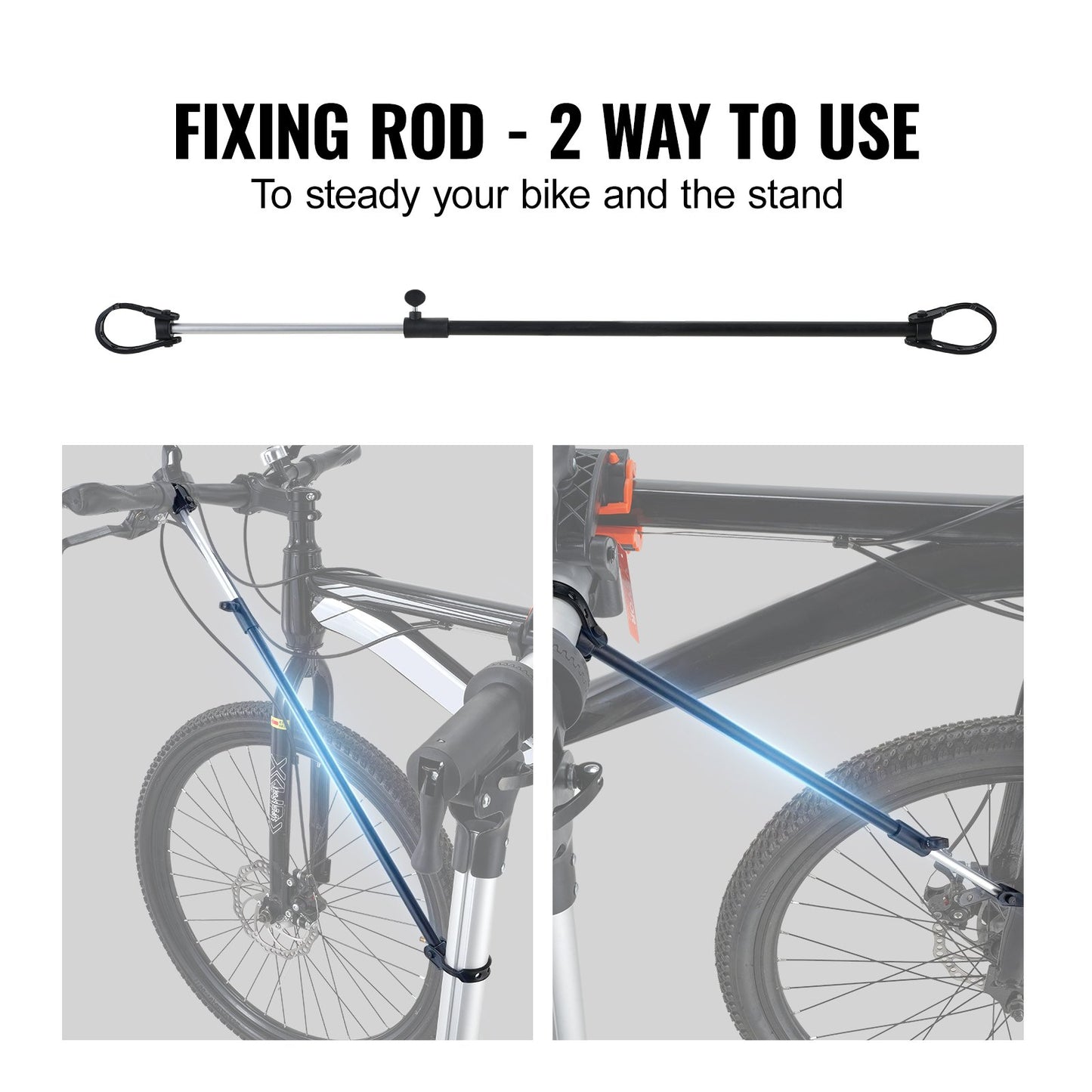 Bike Repair Stand, 30 kg Heavy-duty Aluminum Bicycle Repair Stand, Adjustable Height Bike Maintenance Workstand with Magnetic Tool Tray Telescopic Arm, Foldable Bike Work Stand for Home, Shops