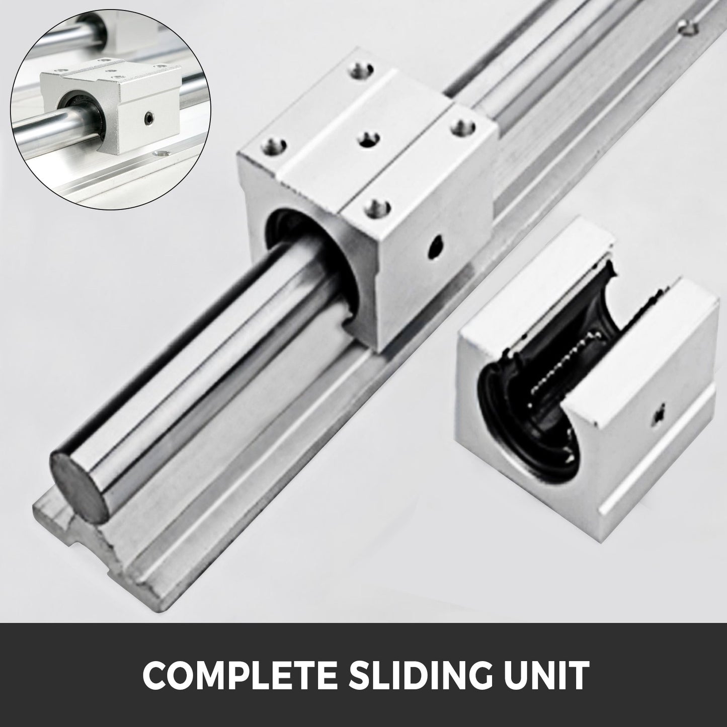 Linjärskena 2 st 500 mm SBR16 linjär glidskena 4 st SBR16UU lagerblock CNC-sats Linjärskenor och lagersats CNC-skenor Linjärskeneset för CNC-maskiner Automatiserade maskiner och utrustning