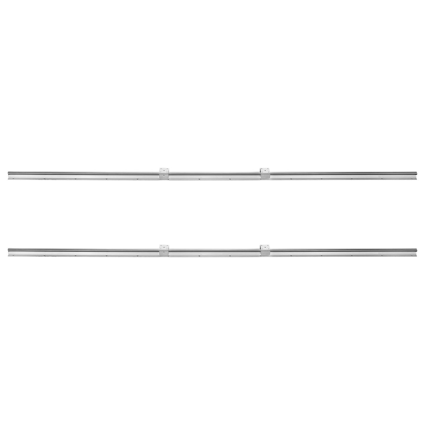 Linear Guide Rail Set, SBR20 1800mm, 2 PCS 70.9 in/1800 mm SBR20 Guide Rails and 4 PCS SBR20UU Slide Blocks, Linear Rails and Bearings Kit for Automated Machines DIY Project CNC Router Machines