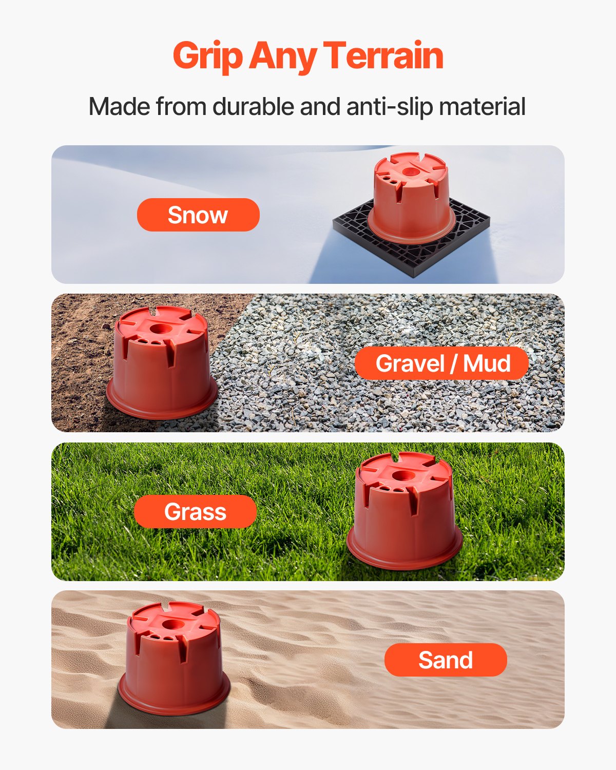 Trailer Jack Blocks, 8" High, 2000 lbs Capacity, 8 Pcs Heavy Duty Camper Leveler Kit - 6 RV Leveling Blocks & 2 Pads, Camper Accessories for Travel Trailers, 5th Wheels Class A/C Motorhomes