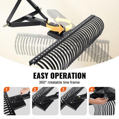 Bogsera bakom vertikalskärare 60"/152,4 cm 3-punkts vertikalskärare med tillbehör